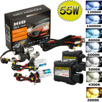 2ชิ้น55วัตต์รถ HID LED ไฟหน้า6000พัน8000พัน10000พัน12000พันชุดแปลงหลอดไฟ H1 H3 H4 H7 H11 9005HB3 9006HB4 880881 H13 H8