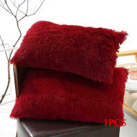 Fluffy Plush Pillow Case 50x70cm Luxury Long Hair Home Bed Sleeping Pillowcase Throw Cushion Pillow Cover Warm Winter