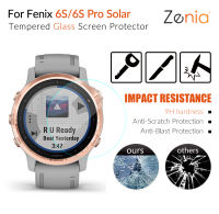 Zenia 2 ชิ้นฟิล์มป้องกันหน้าจอแบบเต็มสำหรับ Garmin Fenix 6 Pro/6X Pro Solar/6S Pro นาฬิกา HD 9 H 2.5D นิรภัยกระจกป้องกันการระเบิดป้องกันรอยขีดข่วนฟิล์ม Fenix6 Pro Fenix6X Pro Fenix6S Pro