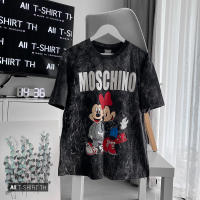 เสื้อวินเทจ เสื้อมัดย้อม เสื้อโอเวอร์ไซส์ มิกกี้ Moschino