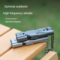 Portable whistle 120 db aluminum alloy double tube lifesaving emergency SOS safety survival whistle outdoor EDC Tool Survival kits