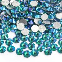 Green Zircon AB Rhinestones 1440pcs/lot Flat Back Non Hot-fix Glitter StonesDIY 3d Phones Decorations Supplies