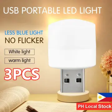Cheap 3PCS USB Portable LED Mini Night Light Small Round Lamp USB