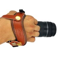✑✾ DSLR Camera Hand Strap Cowhide Camera Hand Grip Wrist Strap S-type Genuine Leather Shockproof Micro Single Handheld Strap Belt