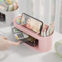 Creative Storage Organizer Pen Holder Multifunction Desktop Organizer Stationery Storage Box Make Up Container Case W2432