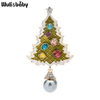 【cw】 Wuli amp;baby Brooches Rhinestone Multicolor New Year Brooch Pin Gifts ！