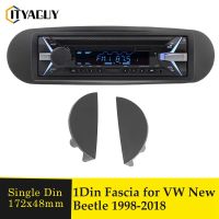 1 Din รถวิทยุ Fascia กรอบสำหรับ Volkswagen New Beetle 1998-2018รถ DVD Player Audio Adapter Bezel กรอบการติดตั้งชุดแผง