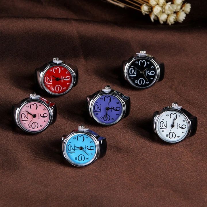ilovediy-นาฬิกาควอตซ์ยืดได้สำหรับผู้ชาย-ของขวัญแหวนเครื่องประดับแฟชั่นผู้หญิง