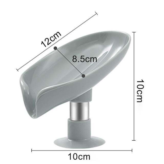 leaf-shape-soap-tray-pp-soap-box-non-slip-drain-soap-dish-with-suction-cup-sponge-soap-holder-bathroom-accessories