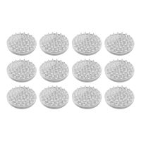 ▽ 12Pcs Chair Leg Pads Transparent Plastic Toothed Furniture Table Foot Pads Anti-Slid Spiked Caster Cups Carpet Floor Protectors