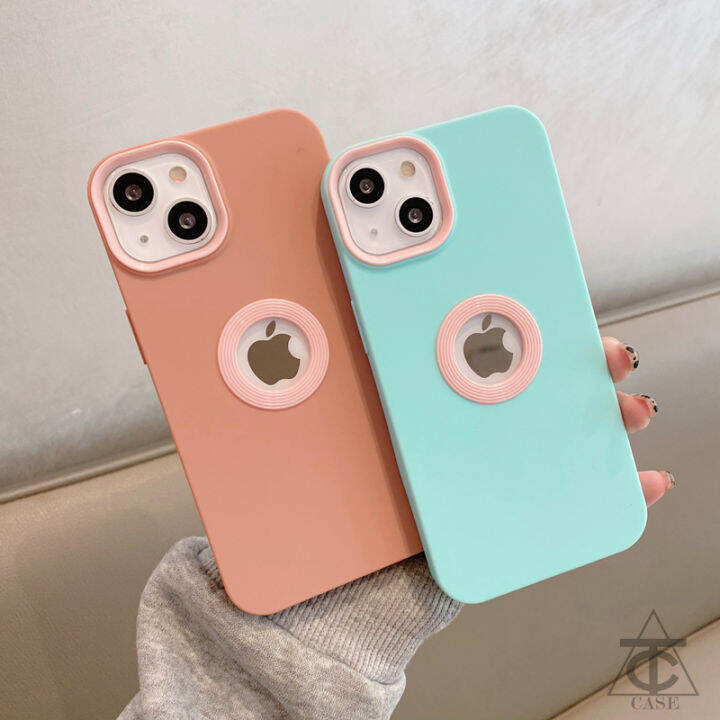 เคสโทรศัพท์-tpu-แบบนิ่มสำหรับ-iphone-เคสโทรศัพท์แฟชั่นมีรูกันกระแทกพร้อมโลโก้และรูสำหรับ-iphone-13-12-11-pro-max-xs-xr-x-8-7-plus-se-2020-6-6s-plus