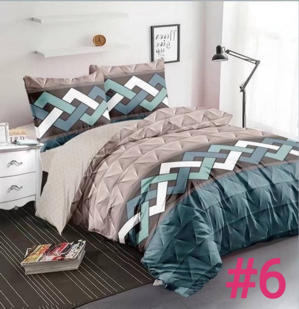 (4 IN1) Queen Size Premium Bed sheet Cotton Fitted Bed sheet Set Cadar