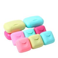 Bathroom Accessories Candy Color Soap Dish Soap Holder Square Portable Soap Storage Container Plastic Travel Supplies