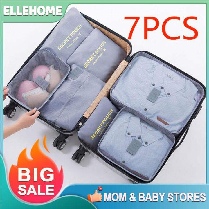 7 Pcs Travel Storage Bag Travel Clothes Organizer Sealing Bag Luggage