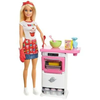 ลดล้างสตอค Barbie Cooking Baking Chef Storytelling Doll and Play Set  พร้อมส่ง​