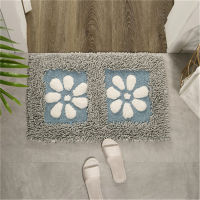 Chenille Anti-slip Bathroom Carpet Petals Pattern Hallway Foyer Doormat Home Decor Bath Rugs For Kitchen Soft Bedroom Floor Mats