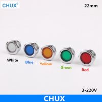 LED Metal Indicator light 22mm With screw welding feet 3v 6V 12V 24V 48V 110V 220v Colorful Switch waterproof Signal Lamp