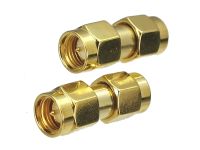 1pcs Connector Adapter SMA Male Plug to SMA Male Plug RF Coaxial Converter Straight New Brass