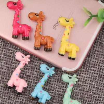 5Pcs Art Supply DIY Craft Scrapbooking Cute Cabochon Resin Giraffe Flatback Miniature