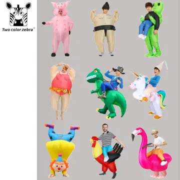 Adult Kids Mascot Inflatable Dinosaur Costumes Dino T-Rex Purim