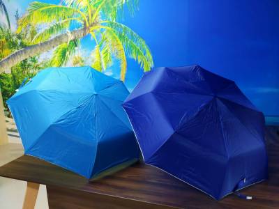 DrySuper ร่มพับสีพื้น 3 ตอน UV #ร่มกันแดด #ร่มกันฝน