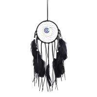 Evil Eye Dream Catcher Bedroom Dream Catcher Car Handmade Evil Eye Decor Wall Hangings With Feather Black For Bedroom fine