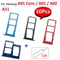 10Pcs/Lot，Original SIM Card Chip Slot Drawer  SD Card Tray Holder Adapter Repair Part For Suitable For Samsung Galaxy A01 Core A02 A11