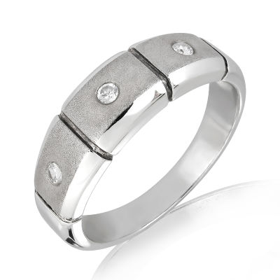 แหวนหมั้นหญิง ทอง 18KT ประดับเพชร น้ำหนักรวม 0.06 กะรัต คุณภาพเพชร F/VS
