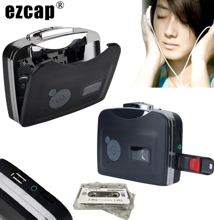 EZCAP 230 Old Cassette To MP3 File Converter ,Capture Audio Tape To USB
