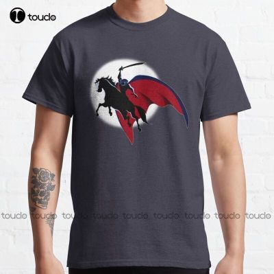 New The Horseman In The Moon Retro Vintage Sword Headless Classic T-Shirt Usa Shirt Cotton Tee Shirts Xs-5Xl Streetwear Tshirt