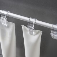 4 Pcs Home Creative Seamless Wall Hanging Transparent Cleanser Toothpaste Hook Clip / Nail-Free Simple Bathroom Storage Rack Hanger