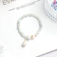 [COD] Minority design sense fresh and simple emerald jade bracelet bead transfer high-end feeling hand female