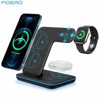 ♙ FDGAO 20W Wireless Charger for iPhone 14 13 12 11 XS Max XR X 8 3 in 1 Fast Charging Stand For Apple Watch 8 7 SE 6 Airpods Pro