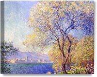 Antibs เห็นได้จาก Salis Gardens Claude Monet ขั้นตอนก่อนทำศิลปะศิลปะบนผนังผ้าใบ Giclee เป็นเวลาการตกแต่งบ้าน30X24 X15