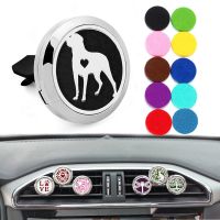 30mm Jewelry Diffuser Vent Clip Car Air Freshener Dog Aromatherapy Perfume Locket With