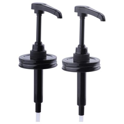 Syrup &amp; Sauce Honey Dispenser Pump Lids PP Pump Dispenser Lid Airtight &amp; Leak-Proof Kitchen Food Grade Coffee Syrup Dispenser Pump ,2 Pack