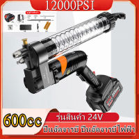 แบบชาร์จไฟได้ 24V 380W ปืนอัดจารบี ปืนอัดจารบีไฟฟ้า 380W แบบชาร์จไฟได้ 24V แบตเตอรี่ลิเธียมไฟฟ้าแรงสูงอัตโนมัติแบบพกพาไร้สายปืนอัดจารบีรถขุด ท่อต่อแรงดันไฟฟ้าสูงสุด12000PSI