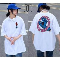 JC-Cotton oversized couple hip-hop street t-shirt loose shirt