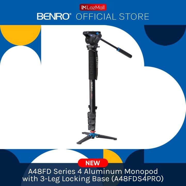 Benro A48FD Series 4 Aluminum Monopod with 3Leg Locking Base