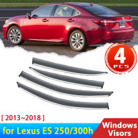 Deflectors สำหรับ Lexus ES 250 300H 6 VI 2013 ~ 2018 ES250 ES300h อุปกรณ์เสริมรถด้านข้าง Windows Visors Rain Eyebrow Guards ลม2015