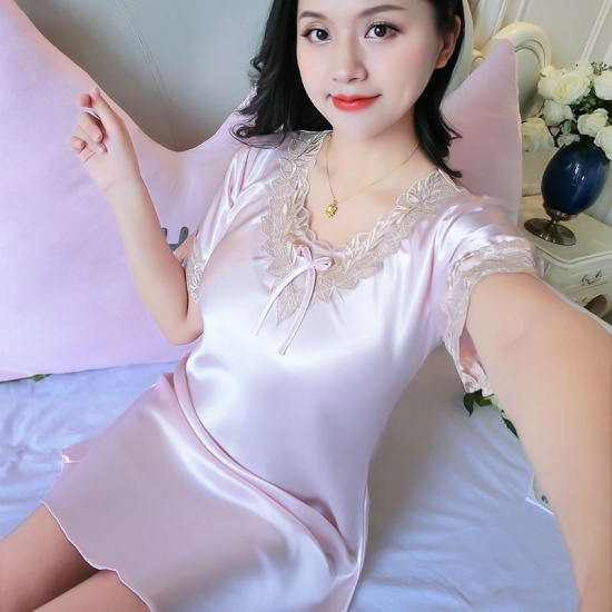 Bộ đồ ngủ nữ mùa hè kiểu Hàn Quốc tươi mới cho nữ sinh viên váy ngủ ren gợi  cảm bông ngọt ngào dễ thương - Đêm đầm 🆘 Kho Hàng Tàu |