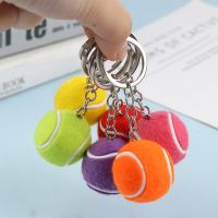 【CW】 6 Color Chain Tennis Metal Keychain Car Sliver Pendant