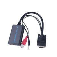 New Vfa untuk HDMI Kabel HD Audio AV Converter HDTV Kabel Video untuk 1080 P Pria-Wanita VGA2HDMI untuk HDMI TV Laptop