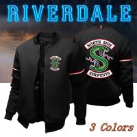 คุณภาพสูง Riverdale เสื้อคาร์ดิแกนมีซิปสำหรับผู้ชาย,แจ็คเก็ตแขนยาวแฟชั่นลายงูเสื้อกันหนาวเสื้อแจ็คเก็ทมาตรฐานลำลองของผู้ชาย