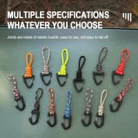 1Pcs Outdoor Paracord Keychain Lanyard Braided Metal Buckle Cord