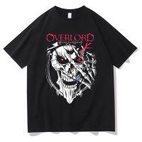 Kaus Gambar Kebesaran Anime Overlord Over Lord Kaus Grafis Tengkorak Antik Mode Pria Wanita Kaus Longgar Leher Bulat Lengan Pendek S-4XL-5XL-6XL