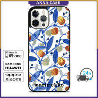 Marimekko44 Phone Case for iPhone 14 Pro Max / iPhone 13 Pro Max / iPhone 12 Pro Max / XS Max / Samsung Galaxy Note 10 Plus / S22 Ultra / S21 Plus Anti-fall Protective Case Cover