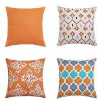 Geometry Print Pillowcase Waterproof Stylish Orange Blue 30x50/40x40/45x45/50x50/60x60cm Pillowcase Newest Simple Fashion Geometric Bedroom Sofa Throw Pillowcases