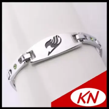 Fairy Tail Bracelet For Men Silver Metal Alloy Rotation Bracelets |  Bracelets for men, Stainless steel bracelet, Stainless steel bangles