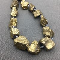 Pure Gold Color Plated Rough Large Natural Crystal Quartz Nugget Beads for Jewelry Making MY0092 Beads